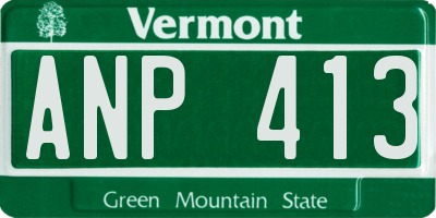 VT license plate ANP413