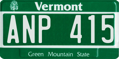 VT license plate ANP415