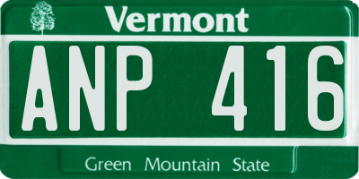 VT license plate ANP416