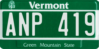 VT license plate ANP419
