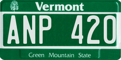 VT license plate ANP420
