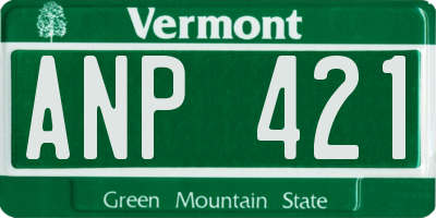 VT license plate ANP421