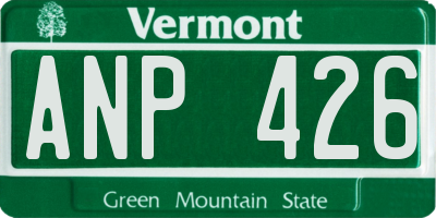 VT license plate ANP426