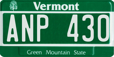VT license plate ANP430