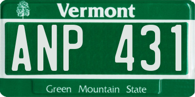 VT license plate ANP431