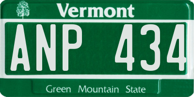 VT license plate ANP434