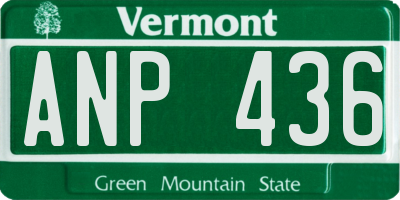 VT license plate ANP436