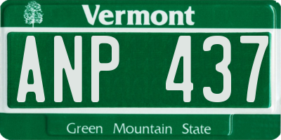 VT license plate ANP437