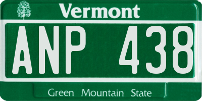 VT license plate ANP438