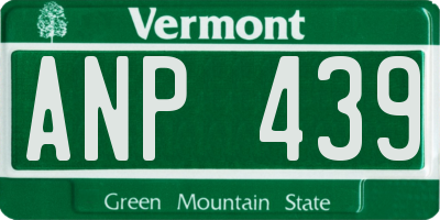 VT license plate ANP439