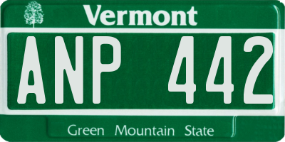 VT license plate ANP442