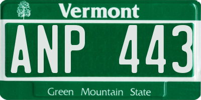 VT license plate ANP443