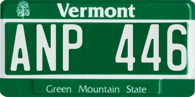 VT license plate ANP446