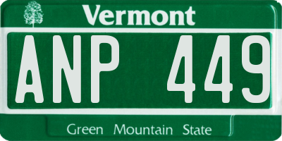 VT license plate ANP449