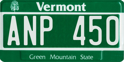 VT license plate ANP450