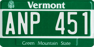 VT license plate ANP451