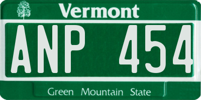 VT license plate ANP454