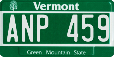 VT license plate ANP459