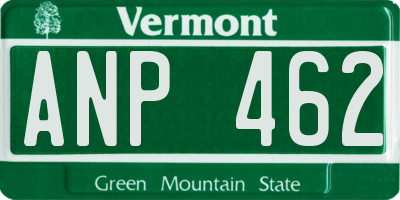 VT license plate ANP462