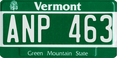 VT license plate ANP463