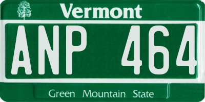 VT license plate ANP464