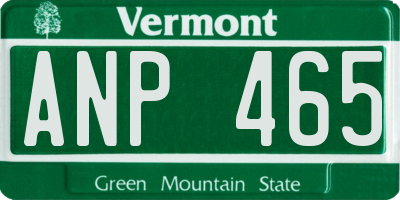 VT license plate ANP465