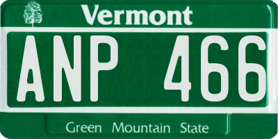 VT license plate ANP466