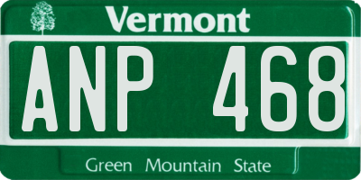 VT license plate ANP468
