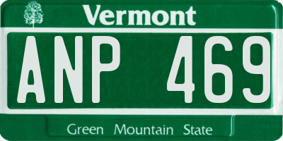 VT license plate ANP469