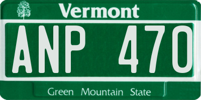VT license plate ANP470