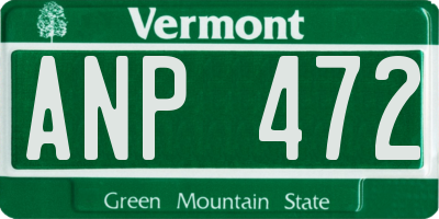 VT license plate ANP472