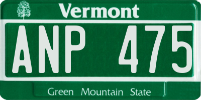 VT license plate ANP475