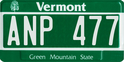 VT license plate ANP477