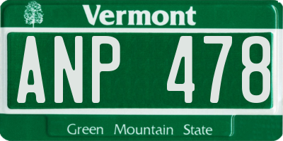 VT license plate ANP478