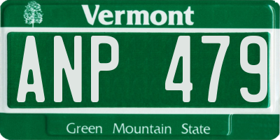 VT license plate ANP479