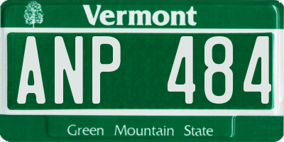 VT license plate ANP484