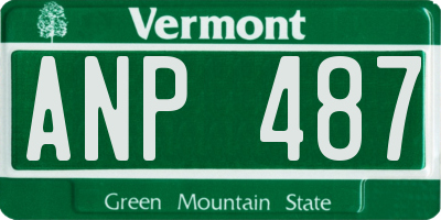 VT license plate ANP487