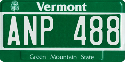 VT license plate ANP488