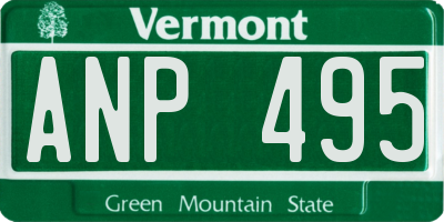 VT license plate ANP495