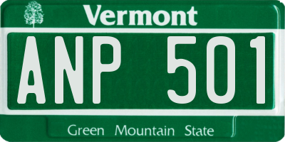 VT license plate ANP501