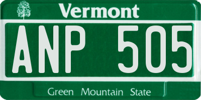 VT license plate ANP505