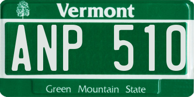 VT license plate ANP510