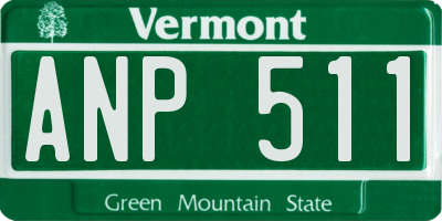 VT license plate ANP511