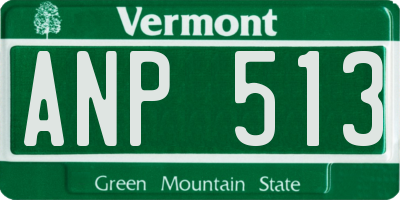 VT license plate ANP513
