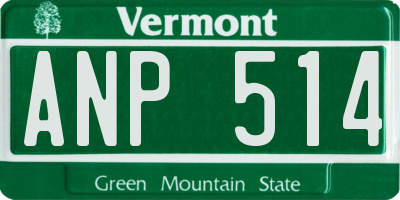 VT license plate ANP514