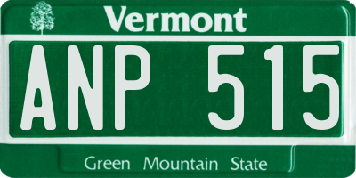 VT license plate ANP515