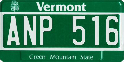 VT license plate ANP516