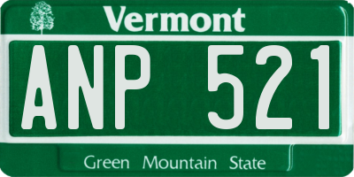 VT license plate ANP521