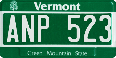 VT license plate ANP523