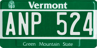 VT license plate ANP524